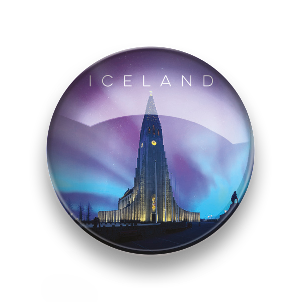 Glersegull Hallgrímskirkja hringlóttur 5*5