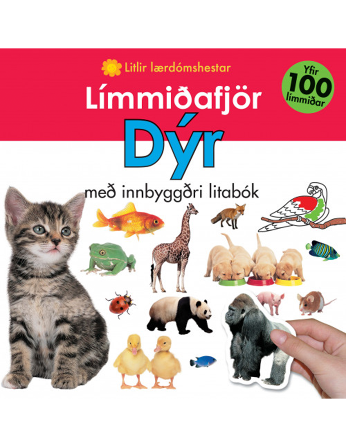 Límmiðafjör: Dýr með litabók