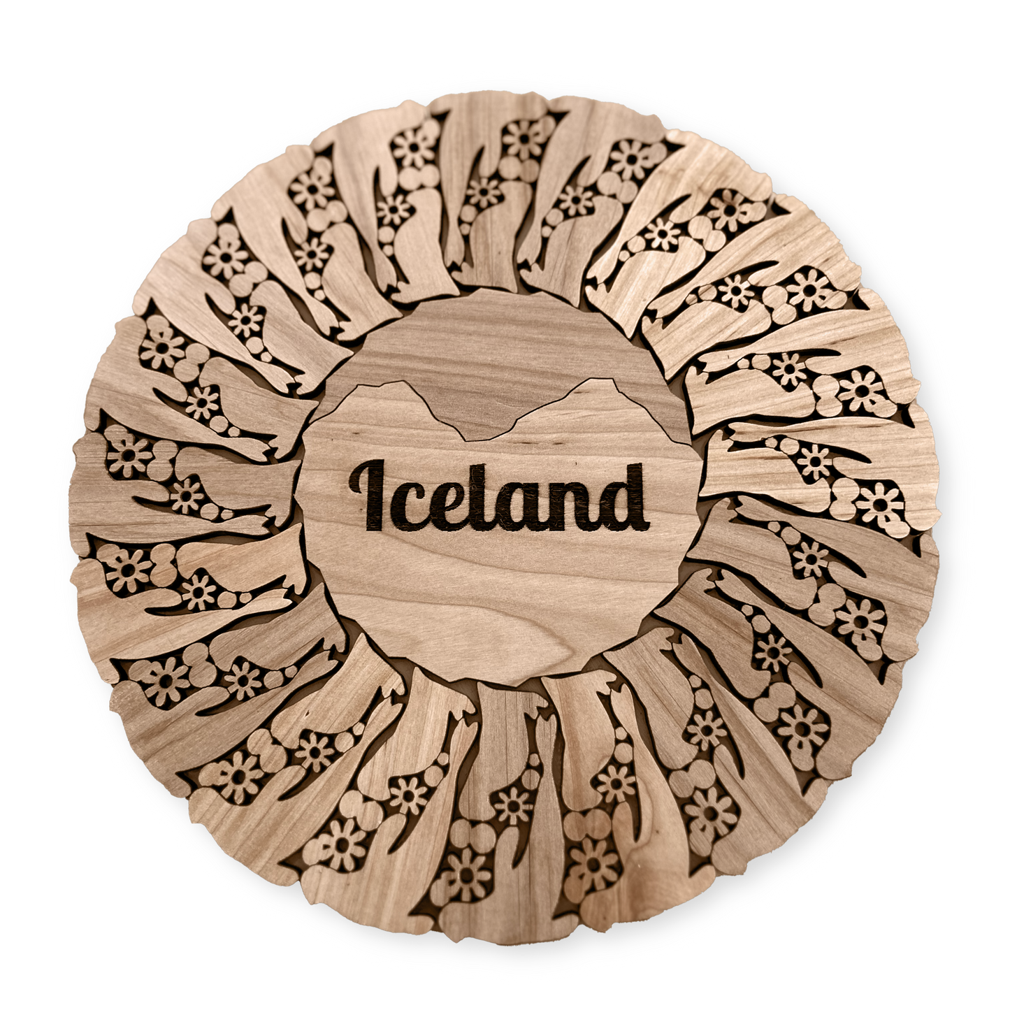 Tréhitaplatti stór Iceland 20 sm.