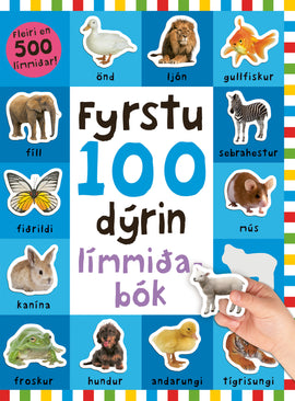 Fyrstu 100 dýrin  - límmiðabók