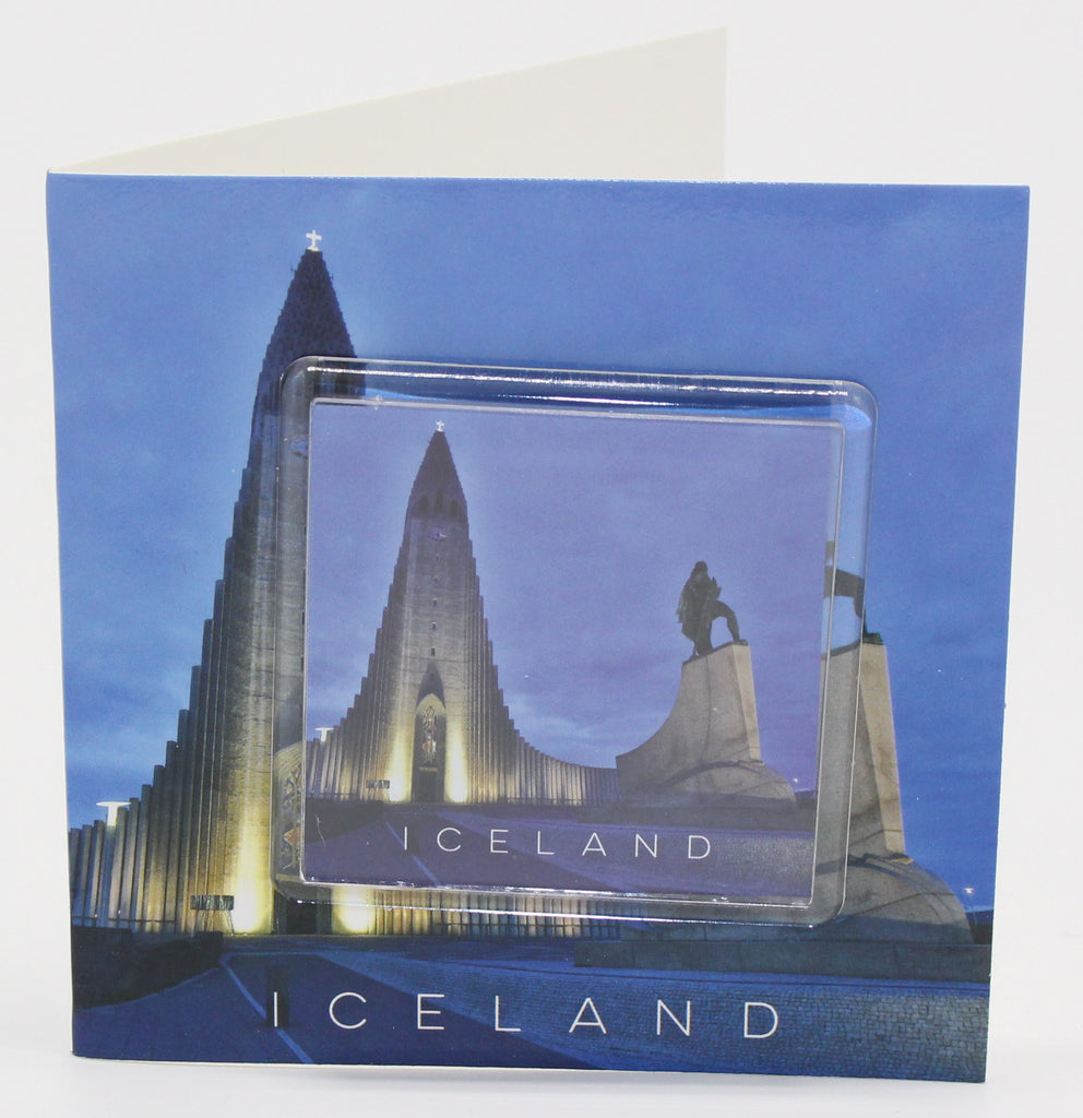 Póstkort og segull: Hallgrímskirkja